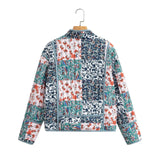 2024 Autumn And Winter New Women's Street Fashion Jacket Printed Cotton-Padded Coat W091 1685-Outfit