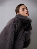 Fongt 2025 Solid-Color Artificial Fur Coat Female Coat Elegant Temperament