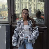 Fongt Autumn And Winter New Women's Design Sense Of Leisure With Long-Sleeved Printed Cotton Jacket