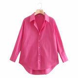 Women Turndown Collar Yellow Loose Blouse Female Long Sleeve Shirt Casual Lady Tops Blusas
