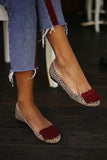 Fongt Print Tassels Flat Mules 1215-0-Outfit