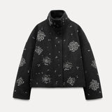 Fongt Autumn/Winter 2025 Fashion Personality Zipper Style Dazzling Dazzling Jacket Jacket This Jacket
