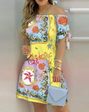 Fongt Women's Clothing 2023 Spring And Summer New Mid-Summer One-Word Commuting Dress