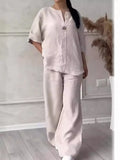 Fongt New Women's Fashion Pure Color Cotton Slack Suit Pants