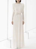 Fongt Design Dress Women 2025 Spring And Autumn New Folded Kinesi Advanced Long Sleeve Long