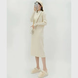 Fongt And Winter With Coat Sweater Dress Women Loose Fashion With Medium And Long Bottoming Over The Knee Knit Dress