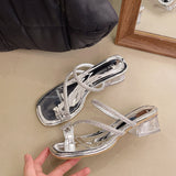 Fongt And Summer 2025 New Toe Women's Coarse And Cool Slippers Water Drill Bows And Skirts Can Wear Beach Drag