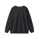 Fongt Large-Size Women's Fashion Leisure Daily Solid Color Buff Long-Sleeved Collar Collar Collar