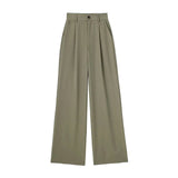Fongt Spring New Front Folded High-Waisted Trousers 7102528