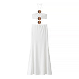 Fongt Homemade New Women's Classic Seam-On Shoulder Sexy Empty Dress