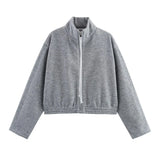 Fongt Homemade New Women's Classic Zippered Potet Coat With Bucket Pants1255401