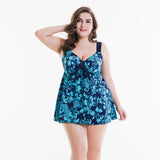 One Piece Swimsuit Women Plus Size Swimwear Bowknot 10XL Retro Vintage Bathing Suits Beachwear Print Swim Wear