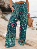 Fongt Spring And Summer New Four Seasons Of Leisure Wide Leg Trousers Print Burst Loose Trousers Women