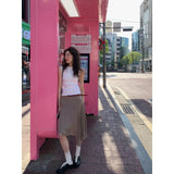 Fongt Sling Vest Sleeveless Body Dress Summer New Design Open Skirt Set