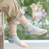 5 Pairs/lot 1 to 12 Yrs Cotton Children's Socks Stereo Animals Summer Thin Kids' Mesh Socks Cute Girls Boys