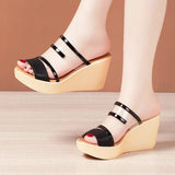 Women With High Heels And Flip-Flops Wear 2023 New Summer Muffins With Thick Soles, Fish Mouths, Fashionable, Big-Size