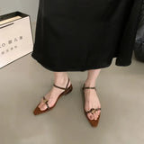 Fongt Sandals Women Wear A New Korean Version Of The French Style Soft Dress Black Roman Shoes In The Summer