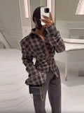 Fongt Waist Button Long-Sleeved Shirt Design Sense 2025 Fashion Women's New Casual Coat Autumn