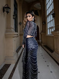 High-End Women's High-Rise Half-Dress Two-Piece Hot Diamond Chain Sexy