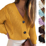 Fongt Wish Sweater Women 2025 Autumn And Winter Loose Size Mahjong Button Coarse Sweater Cardigan