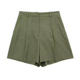 Fongt Vest 99293210 High Waist Casual Shorts 9929221 Set