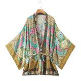 Fongt Phoenix Flower Printed Sweater Women's Cotton Jacket Jacket 0001
