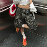 Three-Dimensional Pocket Camouflage Pants Women's Summer New Loose And Casual Medium-And Long-Style Overalls Jeans-Outfit
