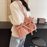 Bow Knot Large Capacity Shoulder Bag-Outfit