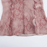 Fongt Homemade New Women's Classic Animal-Printed Stacked Decored Shirt 2067103