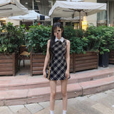 Fongt To Solve The Waste Soil Polo Wind Bell Sleeveless Dress Summer Lattice Short Cut Age Chic