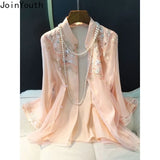 Style Blouses Embroidered Women's Clothing Spring New Retro Tops Stand Collar Temperament Shirts 2023 Blusas De Mujer 703-0-Outfit