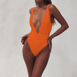 Fongt Hot Style Female Piece Swimsuit Leopard Print Belt Buckle Integrated Bikini-Outfit