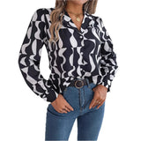 Shooting 2025 Spring And Summer Commuting Temperament Hit The Striped Suit Collar Long-Sleeved Shirt Women's