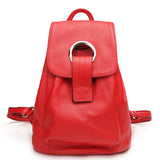 qualityFashion Designer Cow Genuine Leather Women Backpack Drawstring School Bags Travel