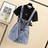Pieces Short Set Summer Sweet Korean Cotton T Shirt Tops And Shorts 2 Pieces Sets Women Clothing Two Pieces