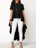 Tops 2022 Summer Casual Pullover ZANZEA Fashion Minimalist Solid Blusas Short Sleeve Blouse