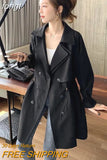 Coats Women Clothing Elegant Designer Korean Fashion Autumn Long Sleeve Minimalist Gentle Lady French Streetwear