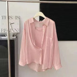 Fongt Sunscreen Shirt Women's Thin Summer Jacket 2025 New French Shirt Long-Sleeved Top Design Sense