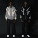 Fongt Hung Punk Hoodie Splicing Hoodie Casual Commuter Top