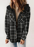 Fongt 2025 Women's Jacket Long Sleeve Hairy Hooded Jacket Jacket With Pocket