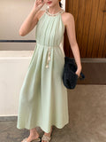 Fongt Xixi 13 Lines 2025 Spring And Summer New French Retro Round-Neck Temperament Sleeveless Dress 88259