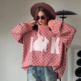 Fongt Trend Design Knitted Bunny Sweater Spring And Autumn Lazy Wind Loose Leisure Women