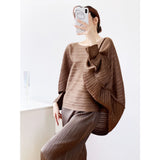 Fongt Spring Three House Folding Loose Pure Color Top Loose Folding Top Loose Folding Top Sense