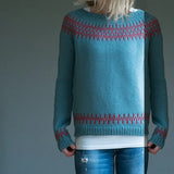Fongt Sweater Women's Wish Hot Selling Round Collar Color Loose Fashion Knitted Shirt