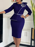Fongt Women's 2025 Spring New Fashion Elegance Elegant OL Tongle Pencil Dress Packed African Dress