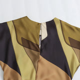 Spring Pleated Printed Silk Satin Dress 2454163-Outfit