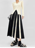 Black Patchwork Long Skirt-Outfit