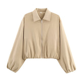Fongt Homemade New Women's Styling Casual 4-Colored Ponpon Zipper Jacket