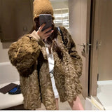 Fongt Cloud Stone Fox Thick Warm Bat Sleeve Fur One-Piece Shawl Woman Lazy Smooth And Environmentally Friendly Coat