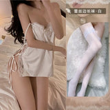 Sexy Pajamas Hot Lace Sling Aja Crocoat Girl Summer Pure Lust Wind Ice Silk High-End Emotional Uniform 2022